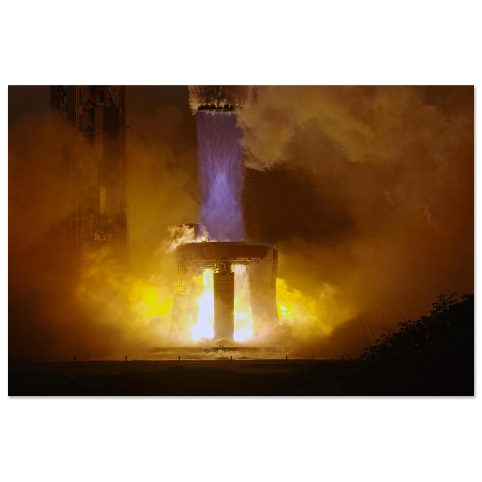 Starship IFT-10 exhaust plume at liftoff, Starbase, Texas — August 26, 2025 — photo by D Wise. 