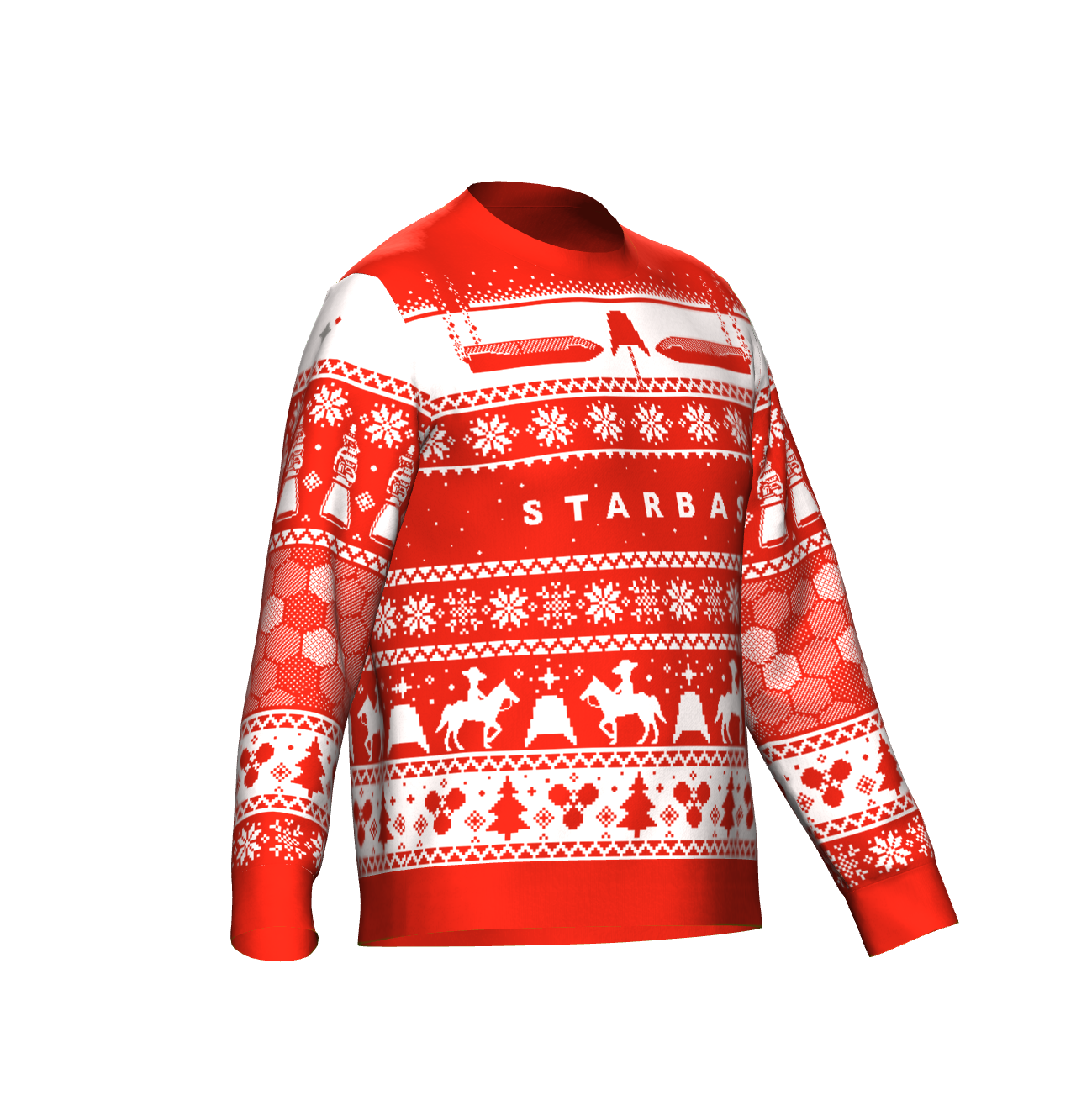 Starbase Knitted Holiday Sweater - RED