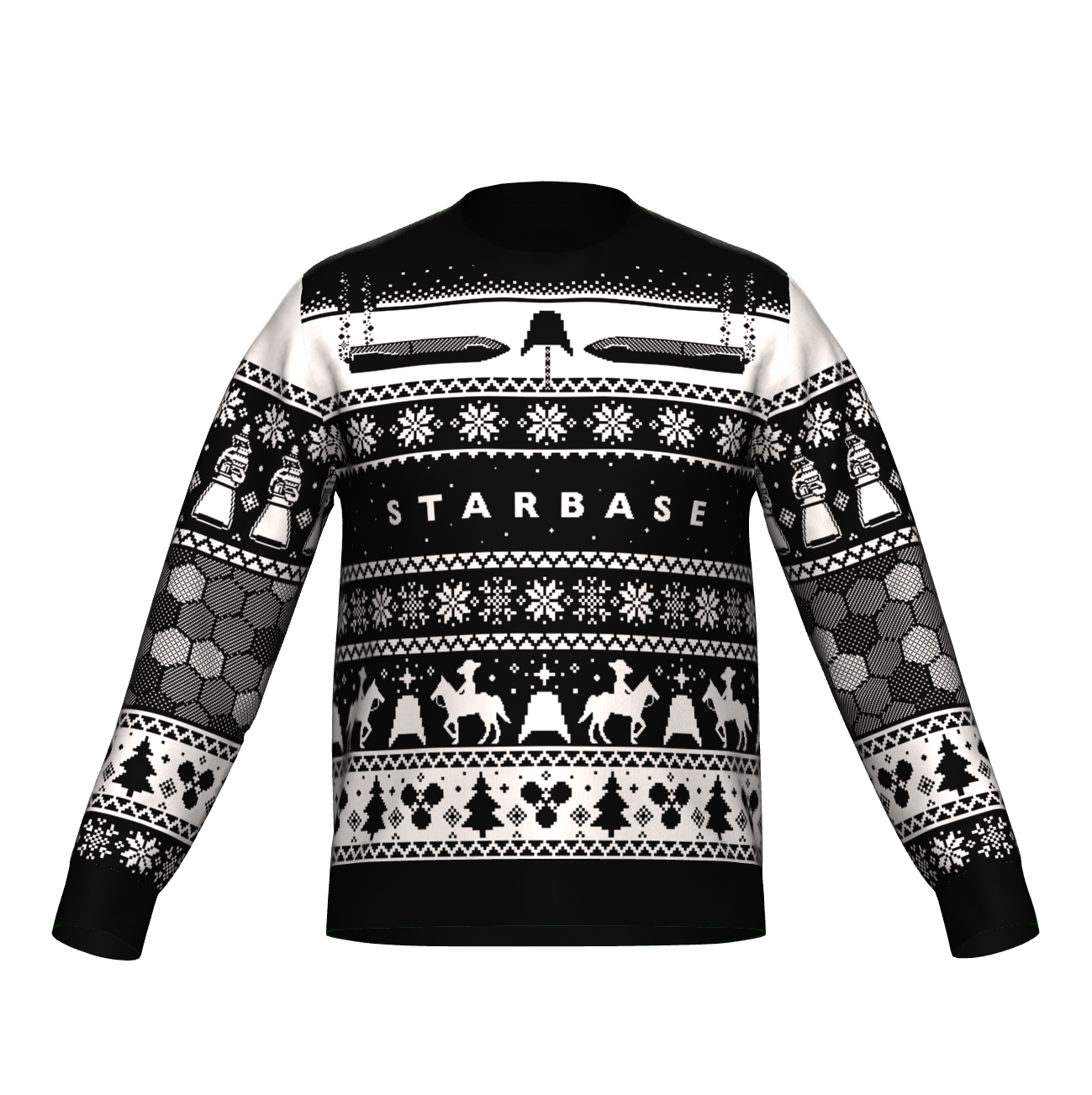 Starbase Knitted Holiday Sweater - BLACK